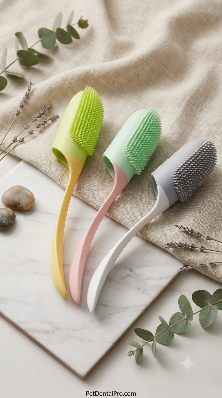 Dog & Cat Toothbrush – Soft Silicone 360° wand Toothbrush  (3-Pack)